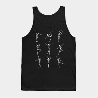 Skeleton Balerina, skelly dance, skeleton dance, happy skeleton, halloween skeleton, halloween, halloween skeleton dance, skelly halloween, spooky skull Tank Top